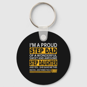 Trote Stiefvader Vaderdag Cadeau Voor Stiefvader V Sleutelhanger