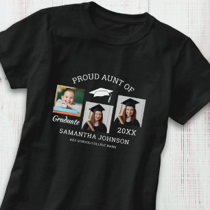Trote Tante van Afgestudeerde 3 Foto Familie Match T-shirt