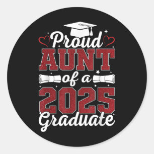Trote Tante Van Een Afgestudeerde Van 2025 Cl Van Ronde Sticker