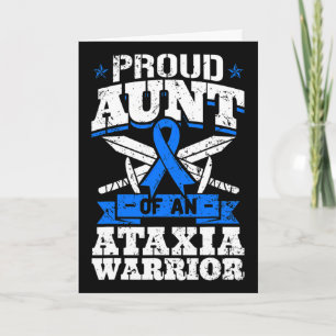 Trote tante van een Ataxia Warrior Awareness Lint Kaart