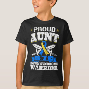 Trote tante van een Downsyndroomkrijger Trisomie 2 T-shirt