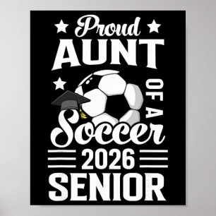 Trote tante van een voetbal senior 2026 afstuderen poster