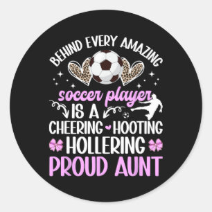 Trote Tante Van Een Voetballer Tante Voetbal Tante Ronde Sticker