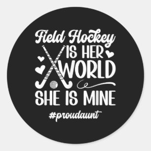 Trote Tante Veldhockey Tante Van Een Veldhockey Sp Ronde Sticker
