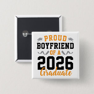 Trote verloofde van een 2026 diploma-uitreiking op vierkante button 5,1 cm