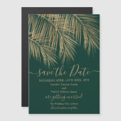 Trotropisch groen met goudpalm, behalve de datum (Voorkant / Achterkant)