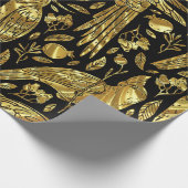 Trotropisch patroon folie Faux goud Cadeaupapier (Hoek)