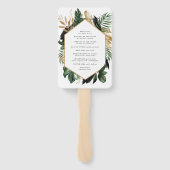 Trotropische bruiloft met geblazen naaldhout handwaaier (Achterkant)