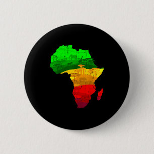 Trots Afrika kaart groen geel rood Afrikaanse trot Ronde Button 5,7 Cm