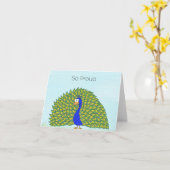 Trots als een Pauw kaart (Gele Bloem)