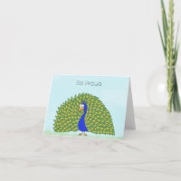 Trots als een Peacock kaart