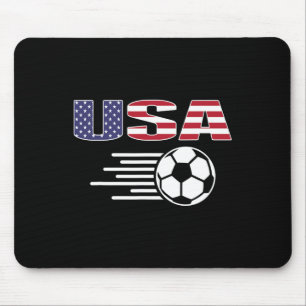 Trots Amerika Voetbalfans T-shirt - Usa Vlag Voetb Muismat