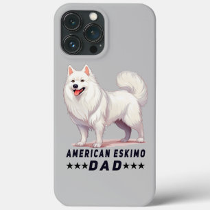 Trots Amerikaans Eskimo Vader Hondenliefhebber iPhone 13 Pro Max Hoesje