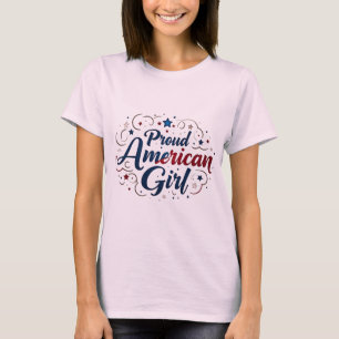 Trots Amerikaans Meisje T-shirt