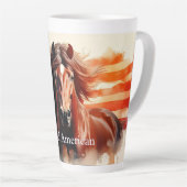 Trots Amerikaans paard Latte Mok (Rechterhoek)