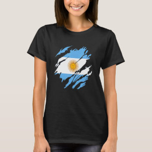 Trots Argentinië Vlag Argentinië Landkaart Vlag T-shirt