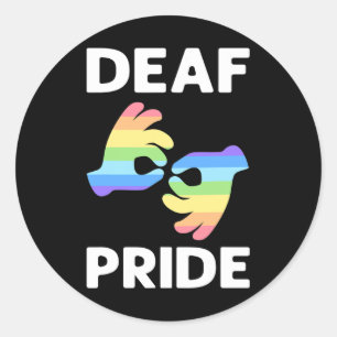 Trots. ASL Bewustzijn Hand Gebarentaal Dove Trots Ronde Sticker