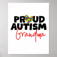 Trots Autisme Oma Bewustzijn Puzzel Stuk