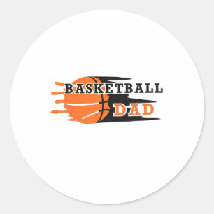 Trots Basketbal Papa Vaders Dag Basketbal Ronde Sticker