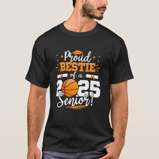 Trots bestitie van een 2025 senior Afstuderen bask T-shirt (Voorkant)