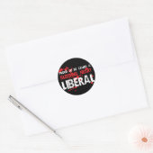 Trots Bloedend Hart Liberaal Ronde Sticker (Envelop)