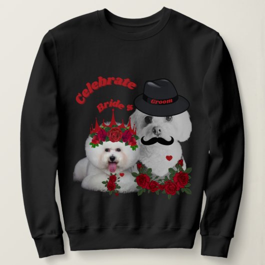 Trots Bruid & Bruidegom SweatShirt (Design voorkant)