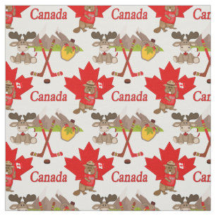 Trots Canadese bever en eland stof