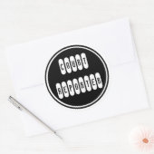 Trots Court Reporter zwart wit venster stickers (Envelop)