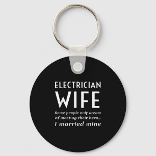 Trots elektricien vrouw van een elektricien citaat sleutelhanger