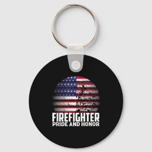 Trots En Eer Brandweerman Cadeau Trots Brandweerma Sleutelhanger