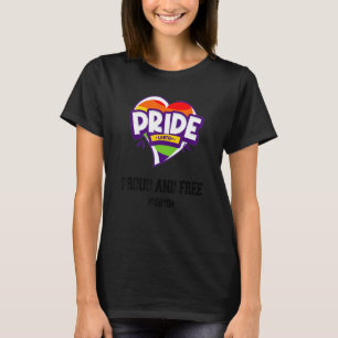 Trots en gratis Pride Day LGBTQ LGBT 2 T-shirt