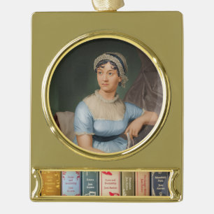 Trots en Vooroordeel Verguld Banner Ornament