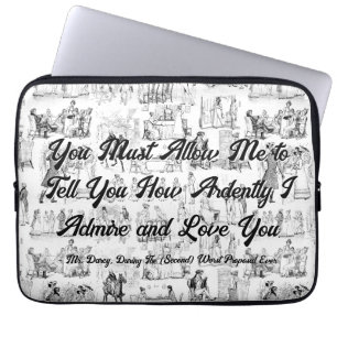  trots en vooroordelen vurig citaat laptop sleeve