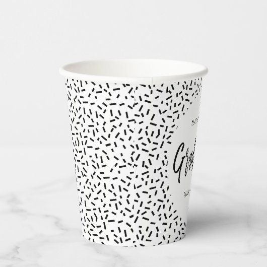 Trots geborsteld afstudeerfeest Paper Cup Papieren Bekers (Rechts)