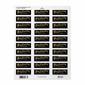 Trots geborsteld bewerkbaar Afstuderen label in kl (Full Sheet)