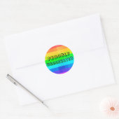 Trots gevaccineerd - Rainbow Covid Vaccination Ronde Sticker (Envelop)