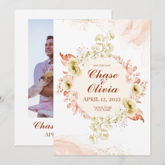 Trots Huwelijk Opslagkaarten met Eenvoudige Elegan Kaart (Voorkant / Achterkant)