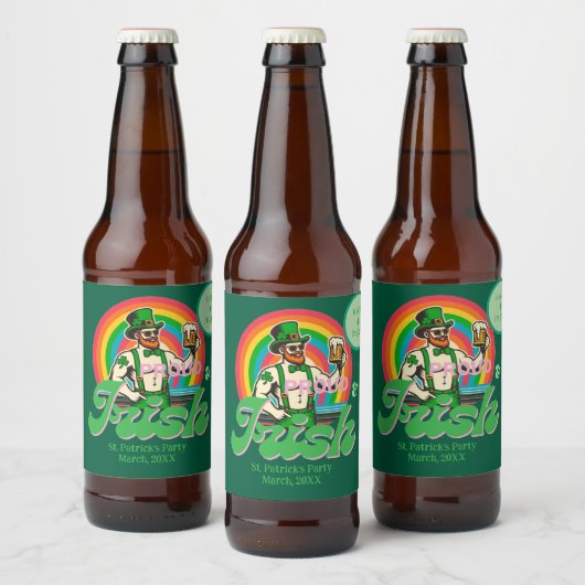 Trots & Iers St Patrick Custom LGBTQ+ Bier Etiket (Flessen)
