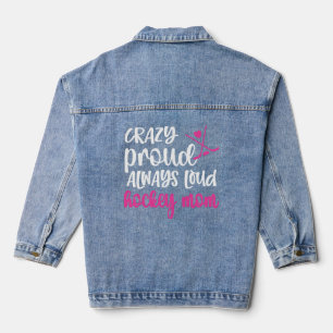 Trots ijshockey mam ijshockey speler mama denim jacket