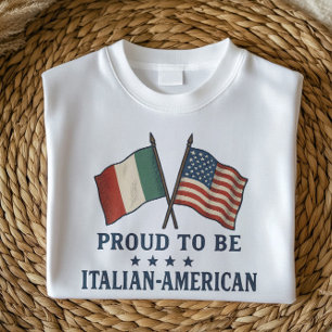Trots Italiaans Amerikaans Shirt Vet Vlagontwerp