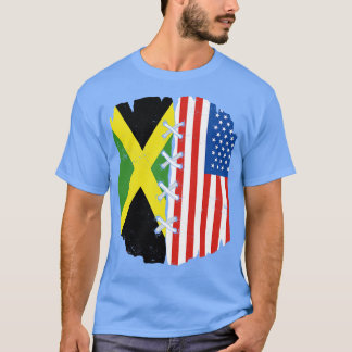 Trots Jamaicaans Amerikaans Erfgoed Jamaica USA Vl T-shirt