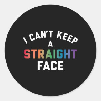 Trots kan ik geen recht gezicht houden ronde sticker