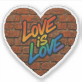 Trots Kleurrijke Liefde is Liefde Sticker (Voorkant)