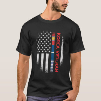 Trots Korea Veteraan US Flag T Shirt Korean War Mi