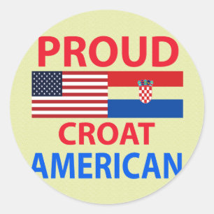 Trots Kroatisch Amerikaans Ronde Sticker