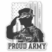Trots leger sticker (Voorkant)