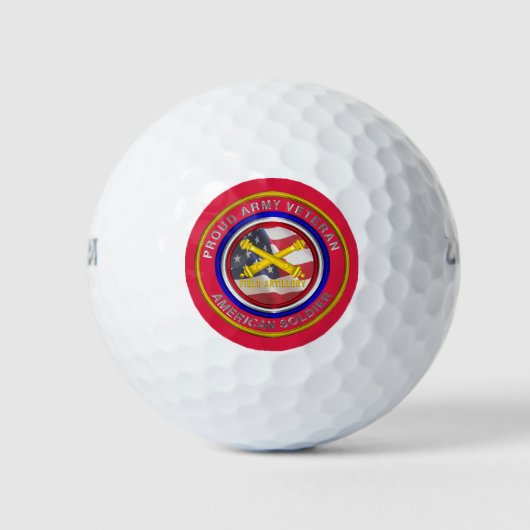 Trots leger veldartillerie veteraan golfballen (Voorkant)