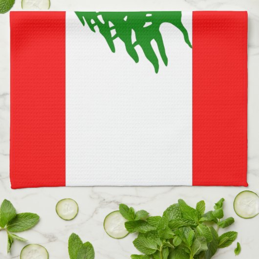 trots Libanees - trots om Libanees te zijn - Liban Theedoek (Gevouwen)