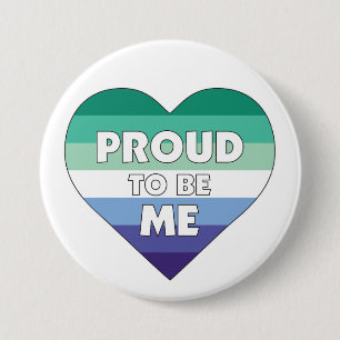 Trots Me LGBTQ Gay Mannen Pride Heart Ronde Button 7,6 Cm