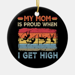 Trots Moeder Leuk Pole Vault High School College T Keramisch Ornament